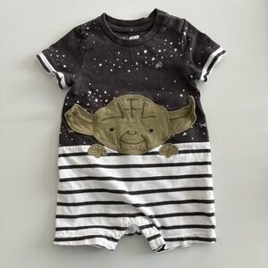 Baby Gap Baby Yoda Star Wars One Piece Size 18-24 Months Gray White 100% Cotton